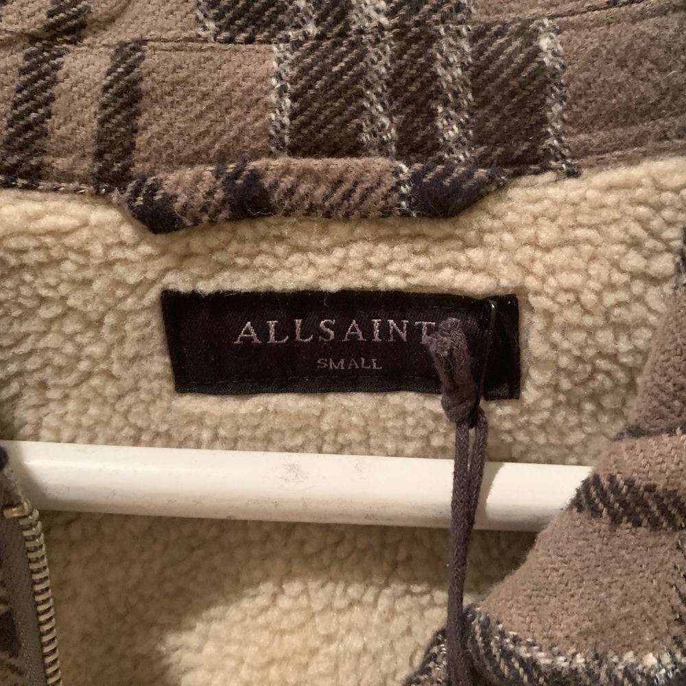 New Allsaints Beulah Sherpa lined shirt - Picture 3 of 8